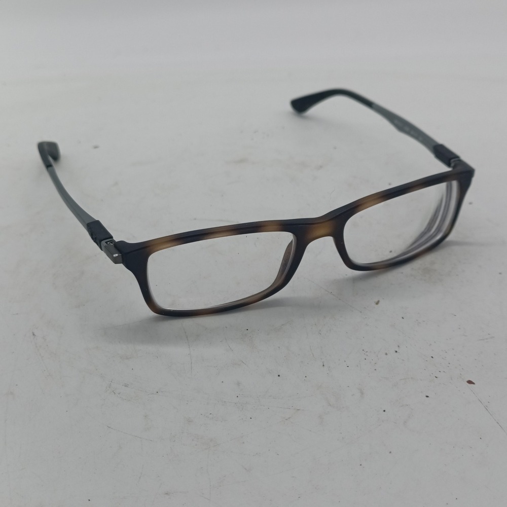 Ray-Ban RB7017 5200 Matte Havana Gunmetal Rectangle Eyeglasses Frames Only 74